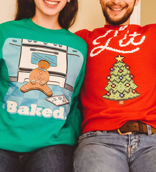BAKED Green Christmas Sweatshirt