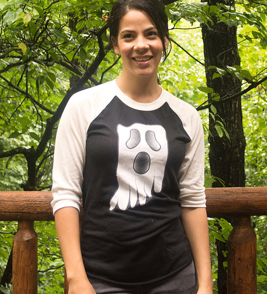 BOOOsiers Black & White Raglan Kids Tee