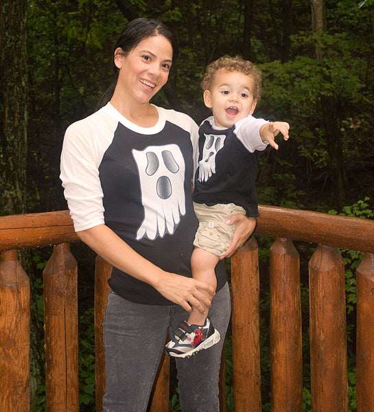 BOOOsiers Black & White Raglan Kids Tee