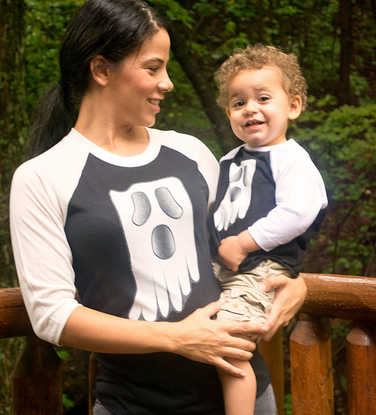 BOOOsiers Black & White Raglan Kids Tee