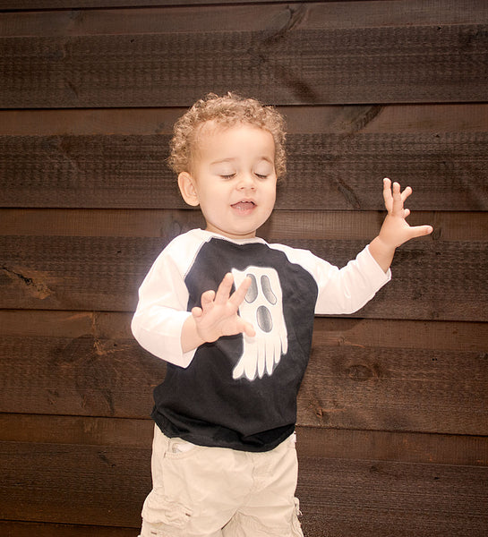 BOOOsiers Black & White Raglan Kids Tee