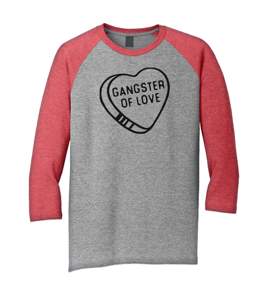 "Gangster of Love" Red & Gray Raglan Tee