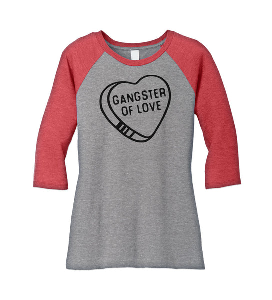 "Gangster of Love" Red & Gray Raglan Tee