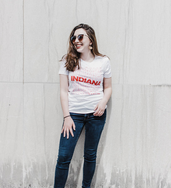 "Have A Nice Day, Indiana" White Womens Tee
