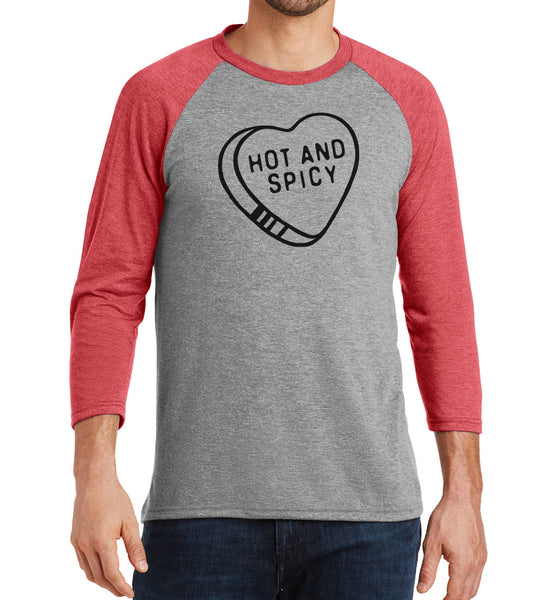 "Hot and Spicy" Red & Gray Raglan Tees