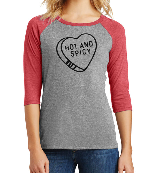 "Hot and Spicy" Red & Gray Raglan Tees