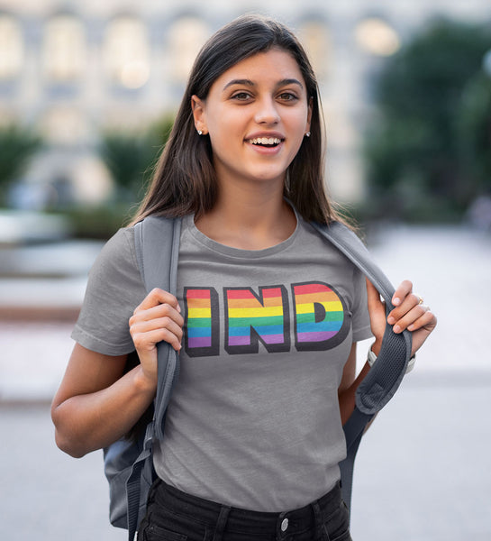 "Indiana Pride" Gray Womens Tee