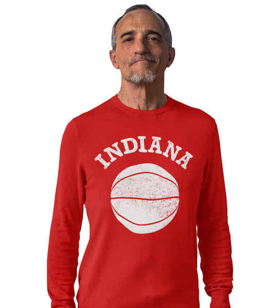 "Indiana Basketball" Red Long Sleeved Tee