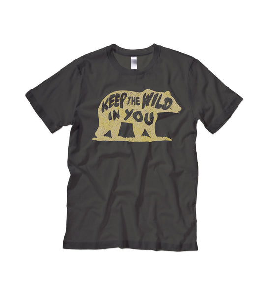 "Keep the Wild in You" Charcoal Gray Kids Tee