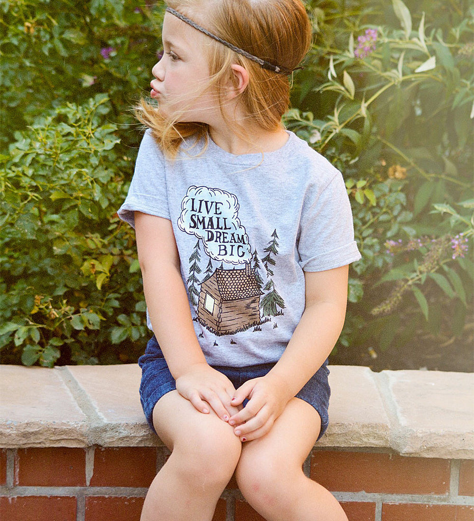 "Live Small, Dream Big" Gray Kids Tee