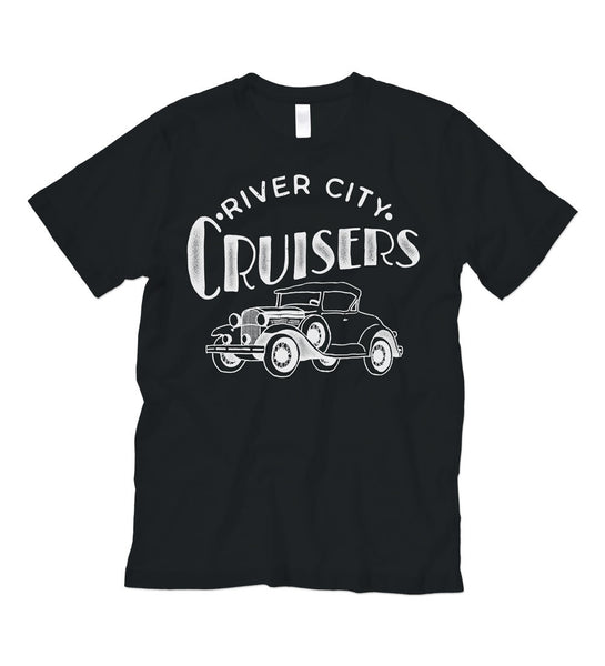 "River City Cruisers" Vintage Black Tee