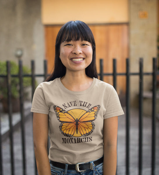 "Save the Monarchs" Retro Cream Tee