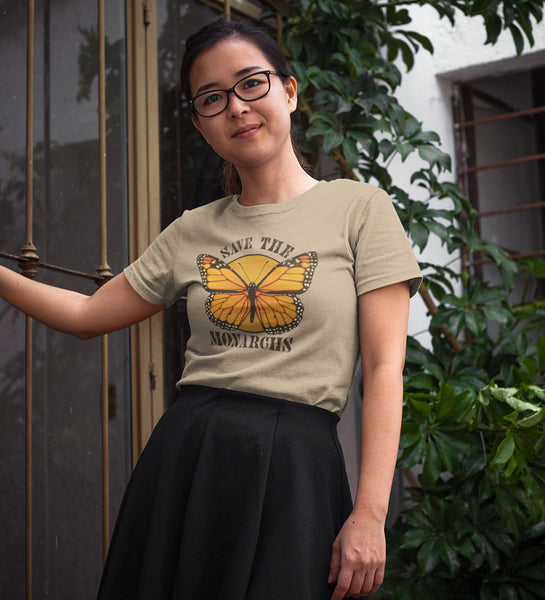 "Save the Monarchs" Retro Cream Tee
