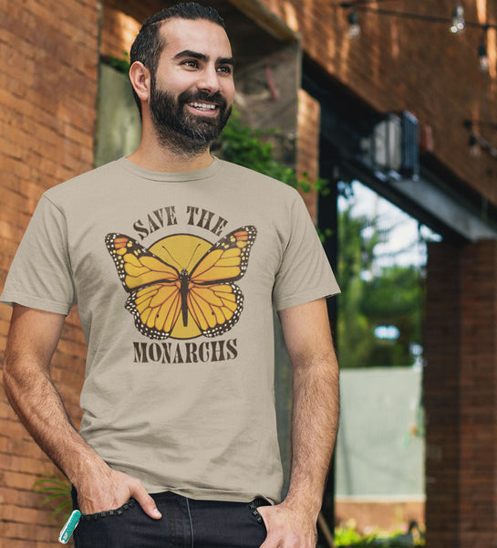 "Save the Monarchs" Retro Cream Tee