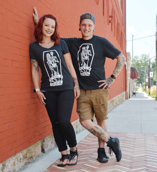 "Til Death" Womens V-Neck Black Tee