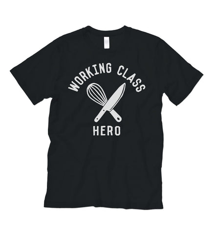 "Working Class Hero - Chef" Black Tee