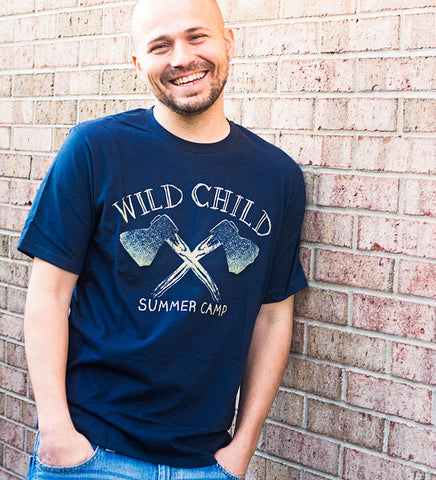 "Wild Child" Navy Tee