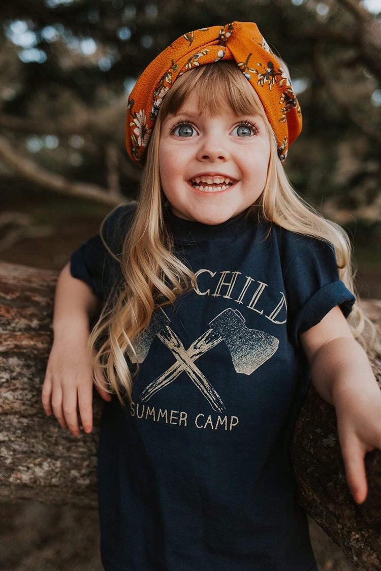 Wild Child Summer Camp kids tee