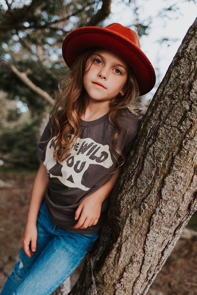 Kids Keep the Wild in You Tee: Bear Graphic Shirt