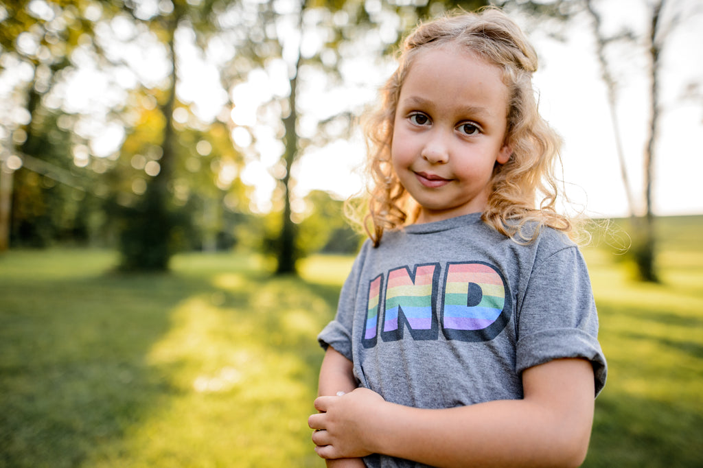 Indiana Rainbow Kids Tee: LGBTQ Pride Youth Shirt