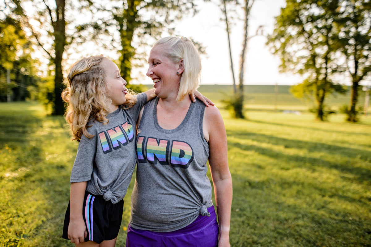Indiana Rainbow Kids Tee: LGBTQ Pride Youth Shirt