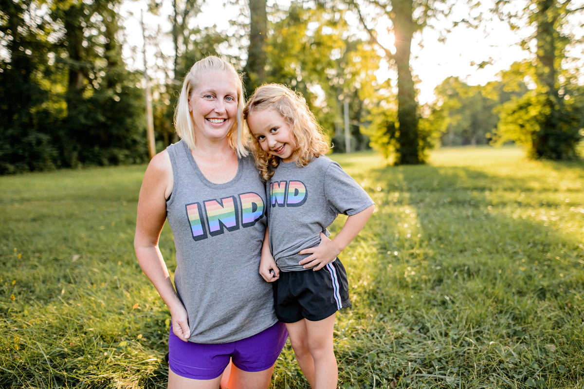 Indiana Rainbow Kids Tee: LGBTQ Pride Youth Shirt
