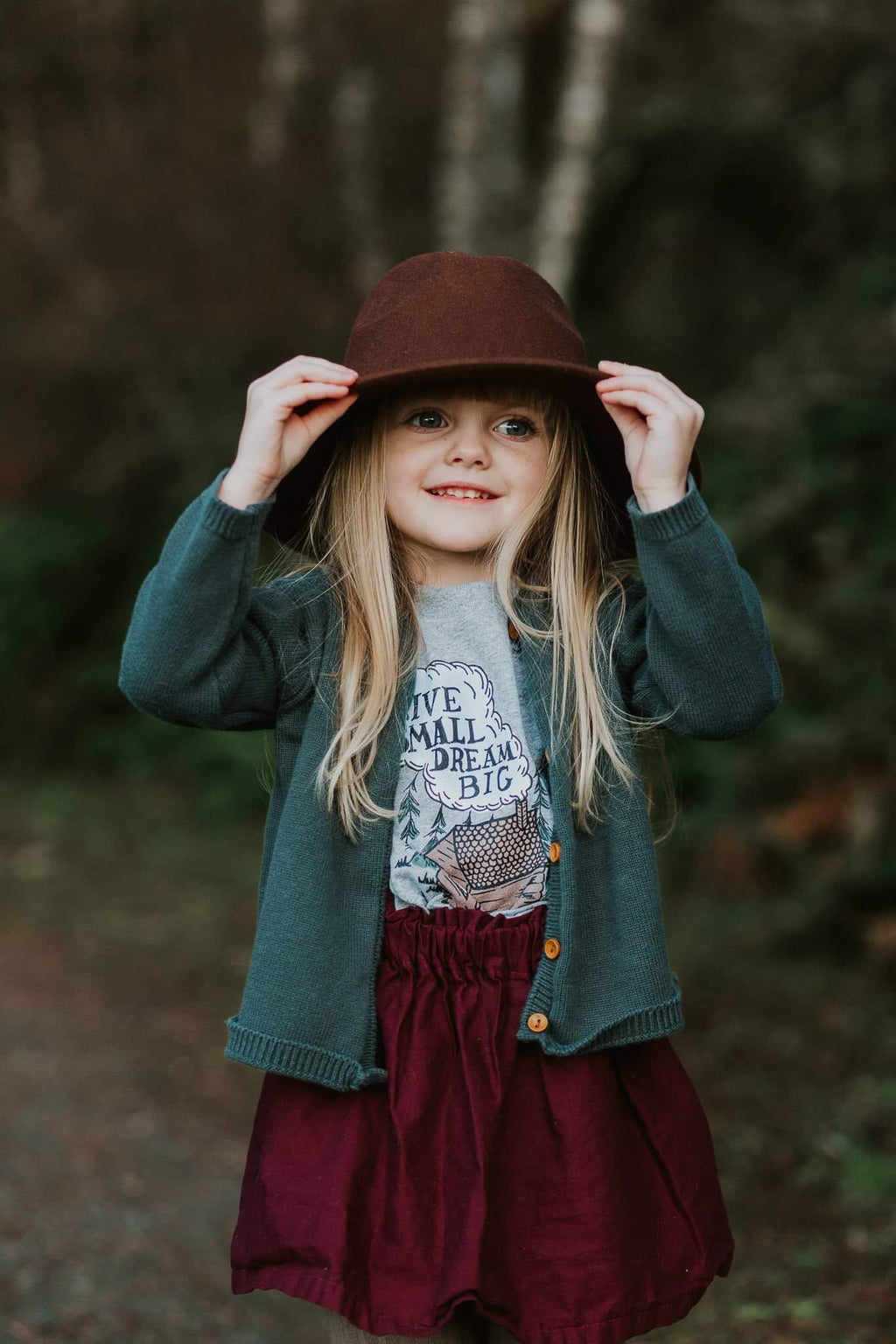 Live Small Dream Big Kids Tee: Cabin Graphic Shirt