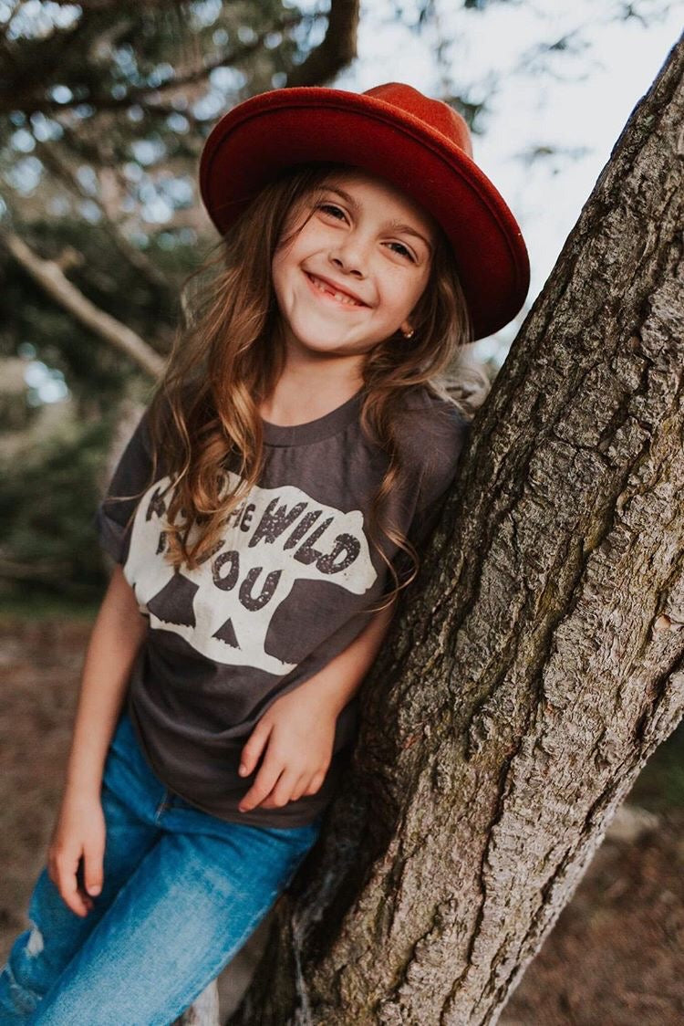 Kids Keep the Wild in You Tee: Bear Graphic Shirt