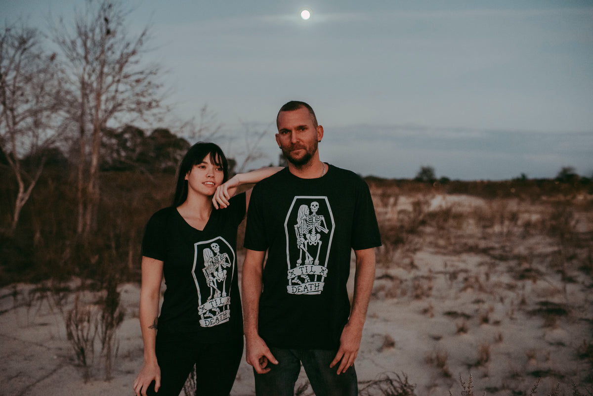 Til Death Tee: Skeleton Couple Unisex Wedding Shirt