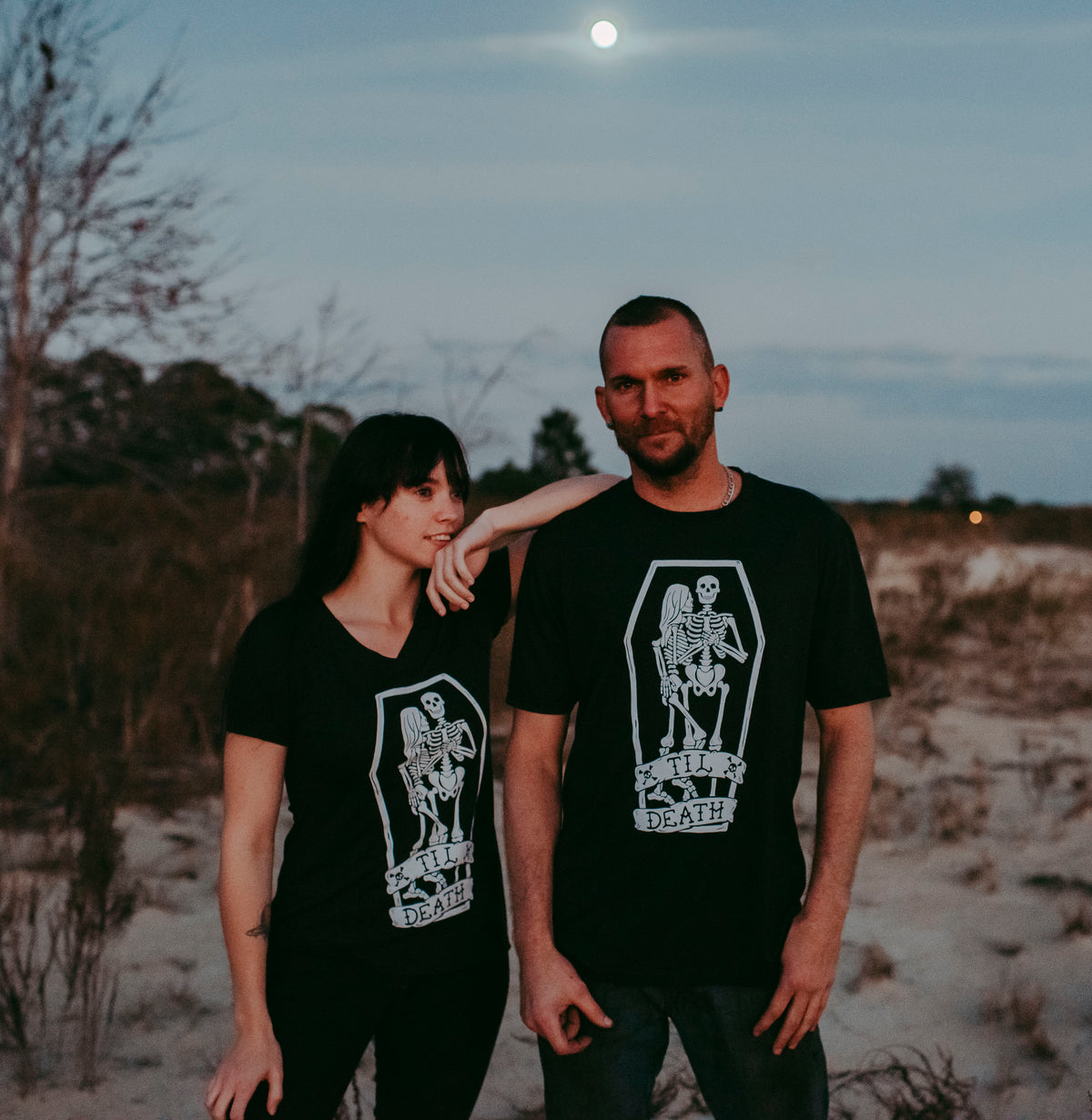 Til Death Tee: Skeleton Couple Unisex Wedding Shirt