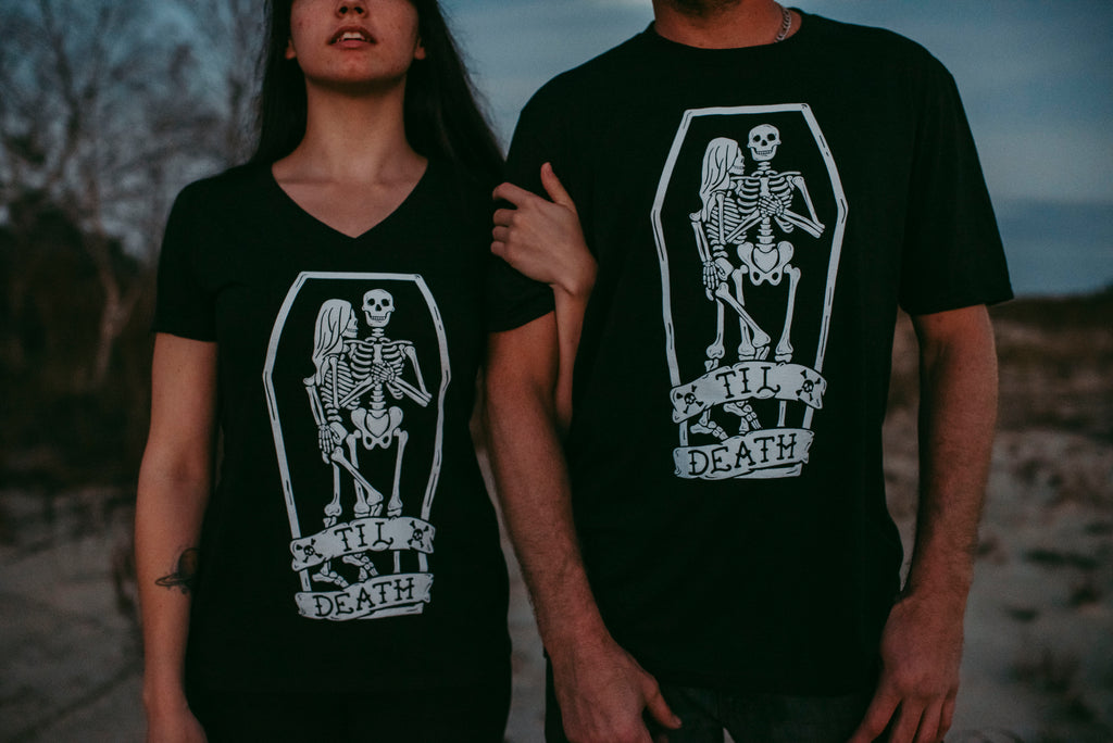Til Death Tee: Skeleton Couple Unisex Wedding Shirt