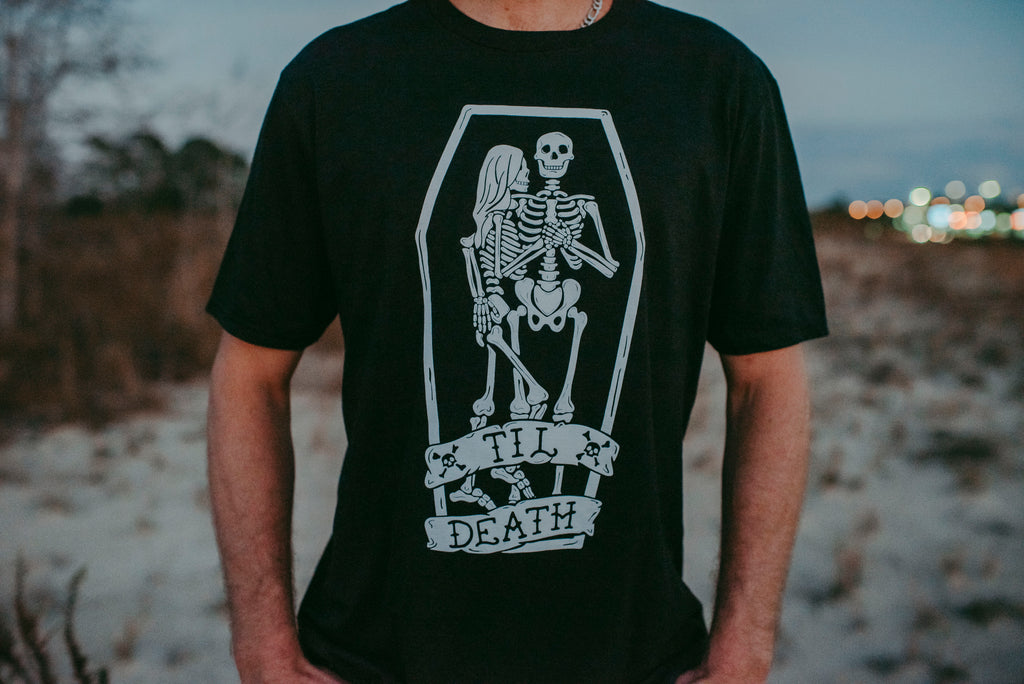 Til Death Tee: Skeleton Couple Unisex Wedding Shirt