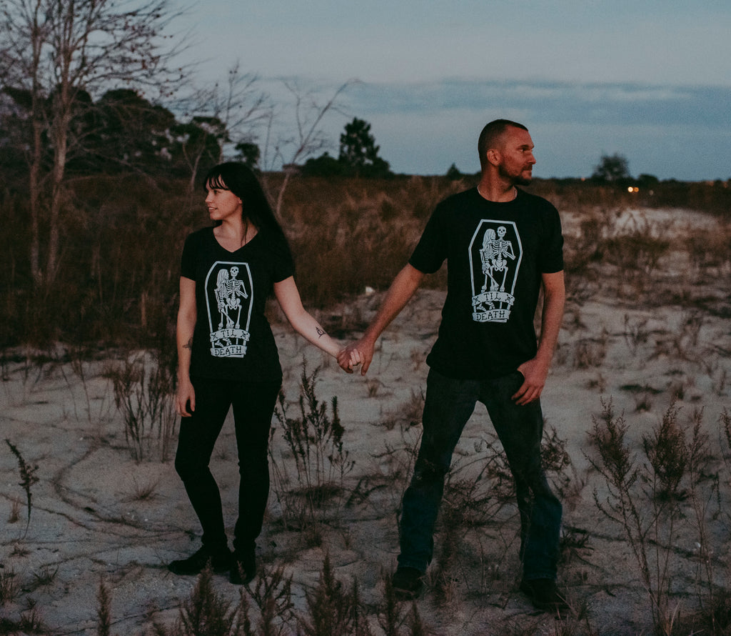 Til Death Tee: Skeleton Couple Unisex Wedding Shirt