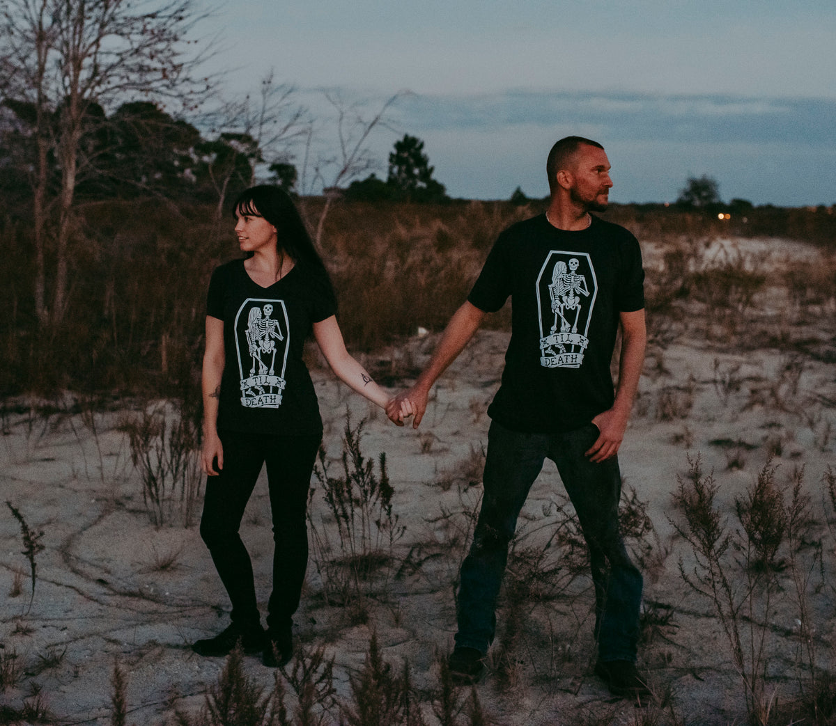 Til Death Tee: Skeleton Couple Unisex Wedding Shirt