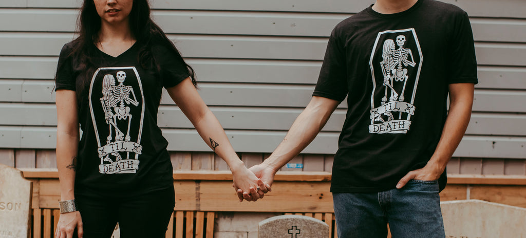 Til Death Tee: Skeleton Couple Unisex Wedding Shirt