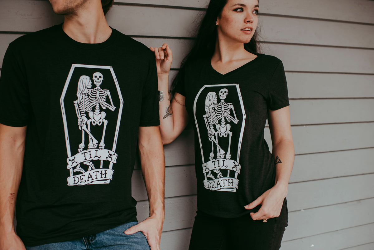 Til Death Tee: Skeleton Couple Unisex Wedding Shirt