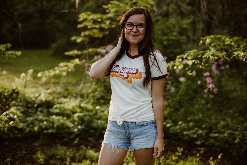 Retro Indiana Ringer Tee: Vintage 70s Style Shirt