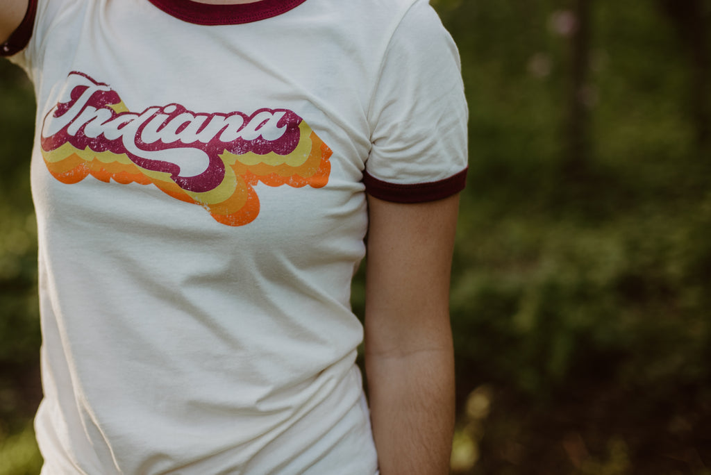 Retro Indiana Ringer Tee: Vintage 70s Style Shirt