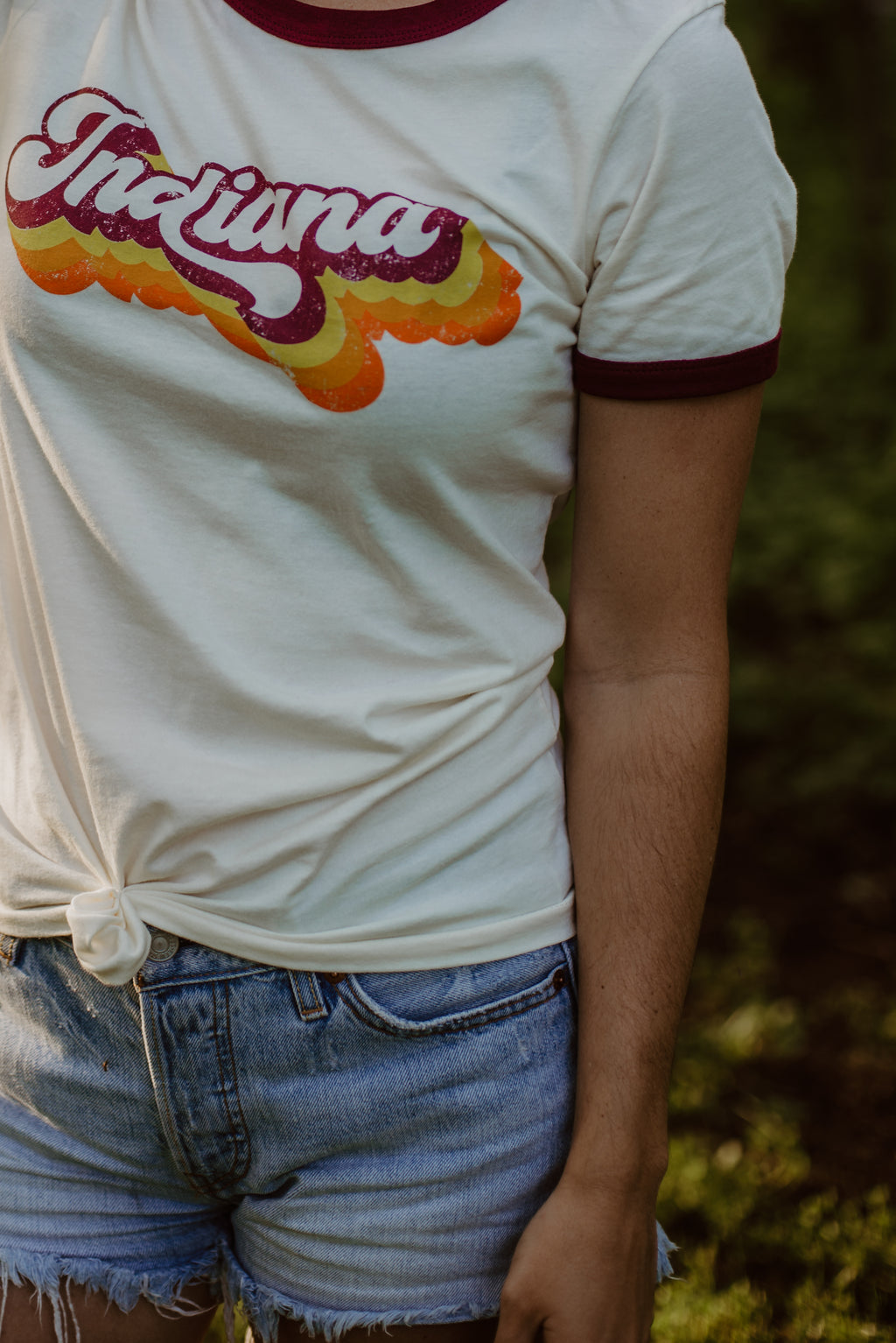 Retro Indiana Ringer Tee: Vintage 70s Style Shirt