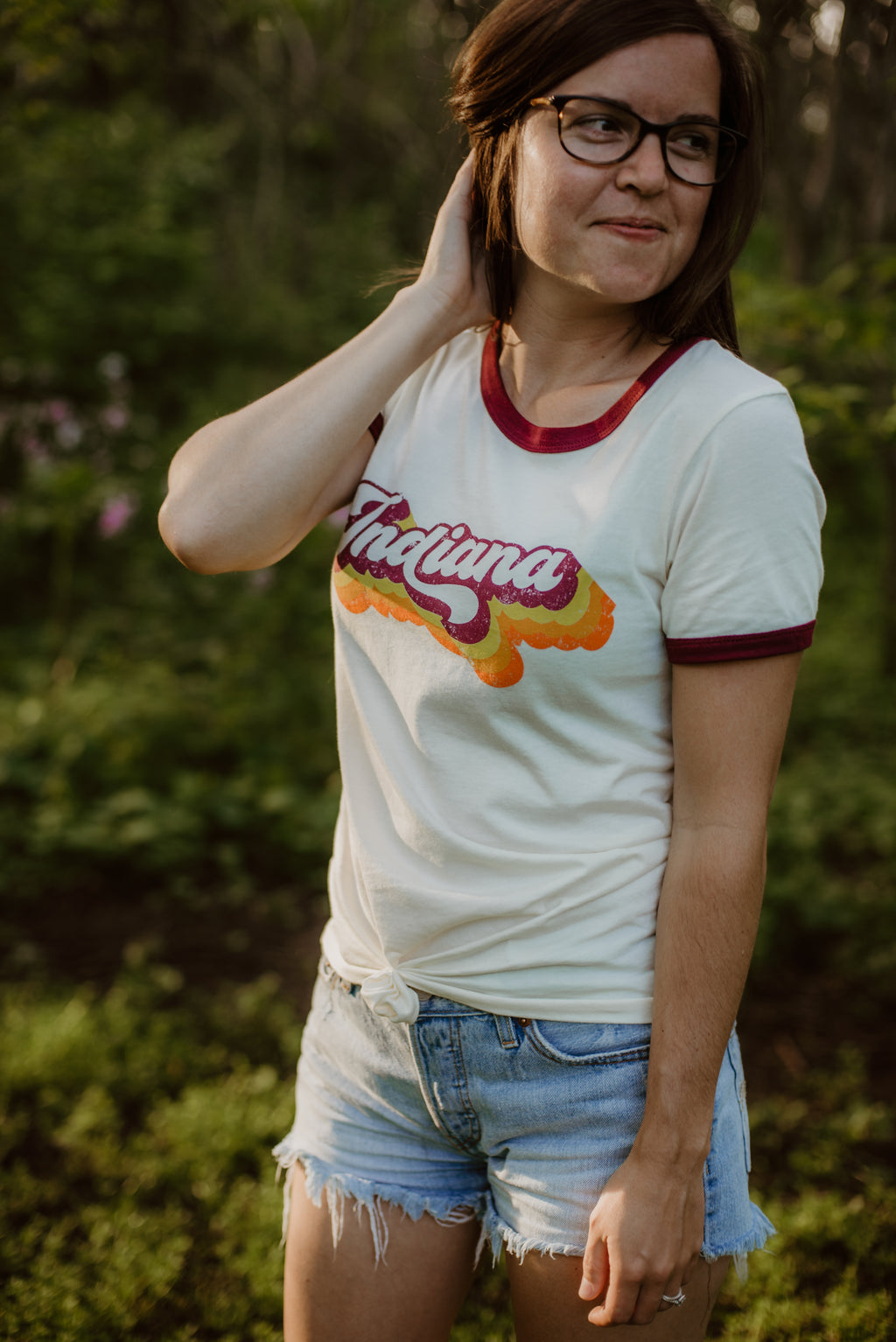Retro Indiana Ringer Tee: Vintage 70s Style Shirt