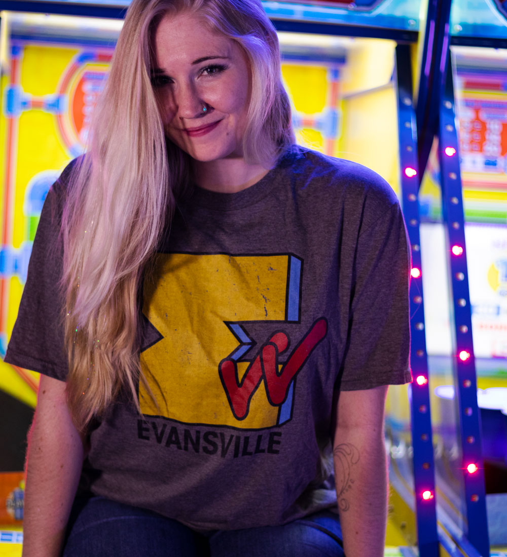 Evansville EVV Retro Tee: 90s Style Logo Shirt