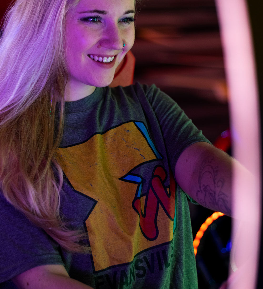 Evansville EVV Retro Tee: 90s Style Logo Shirt