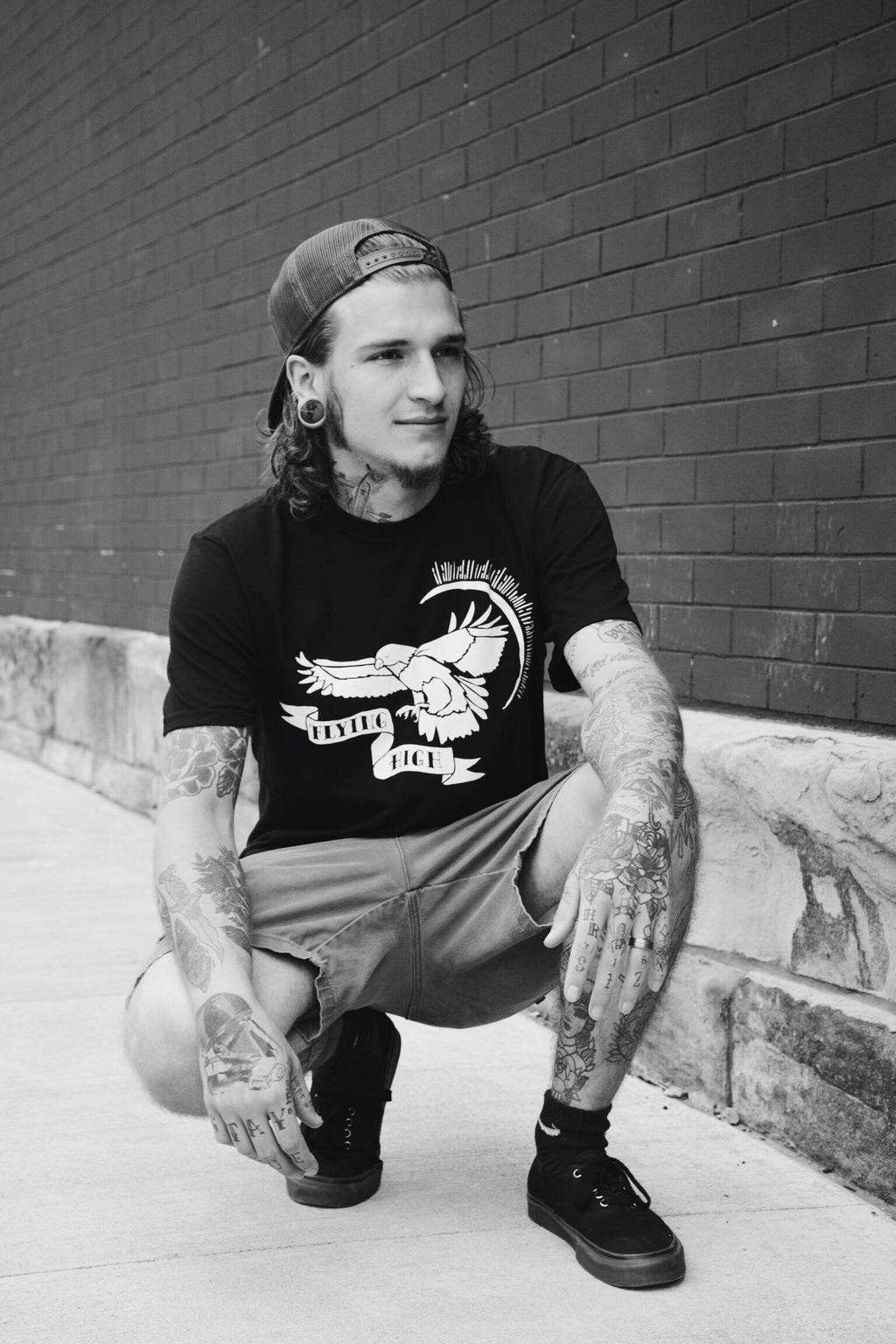 Flying High Tee: Vintage Tattoo Eagle Unisex Shirt