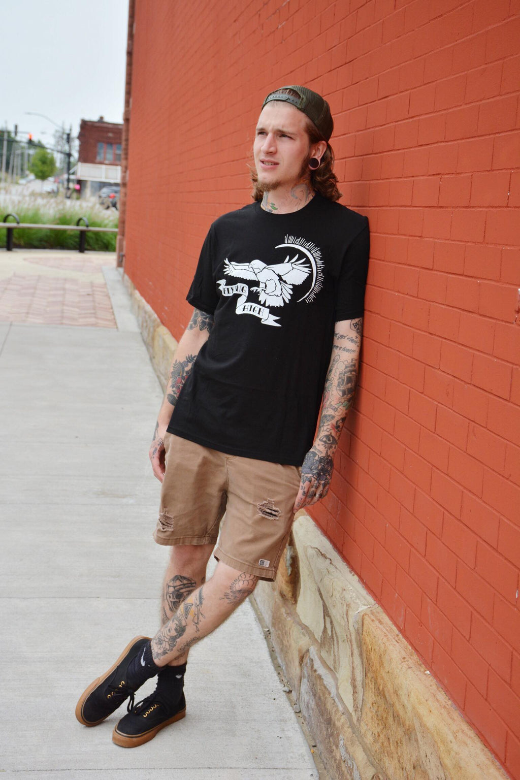 Flying High Tee: Vintage Tattoo Eagle Unisex Shirt