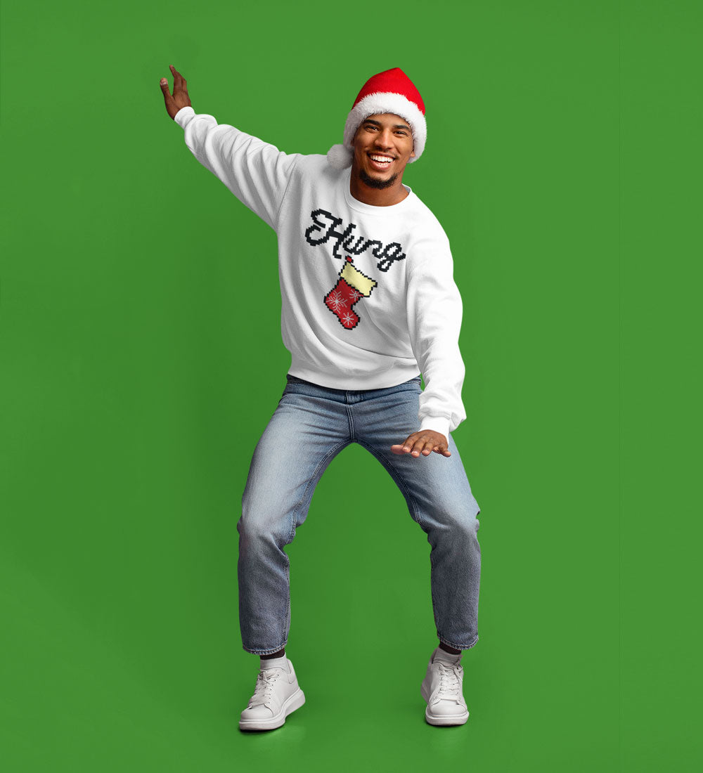 Hung Stocking Sweatshirt: Funny Ugly Christmas Pullover