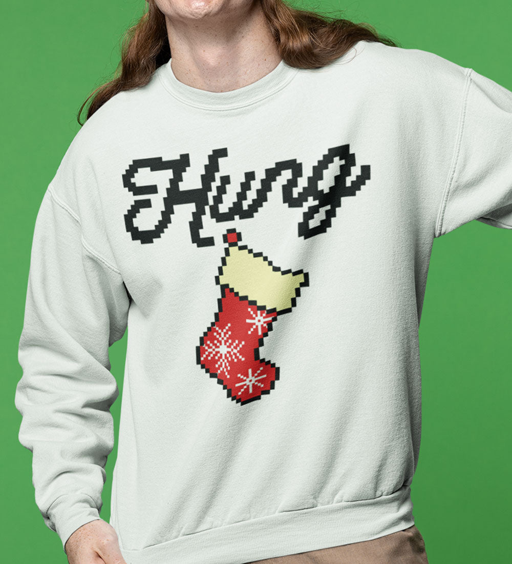 Hung Stocking Sweatshirt: Funny Ugly Christmas Pullover