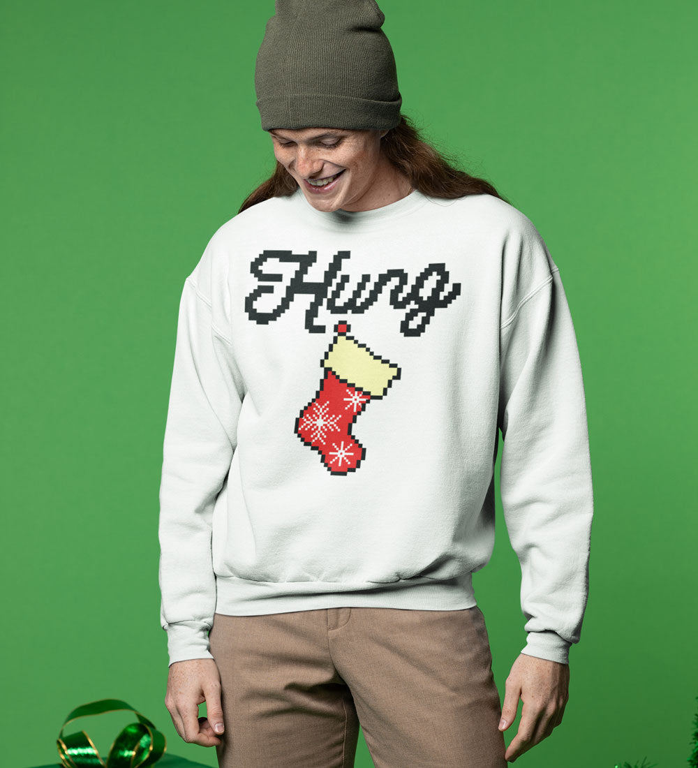 Hung Stocking Sweatshirt: Funny Ugly Christmas Pullover