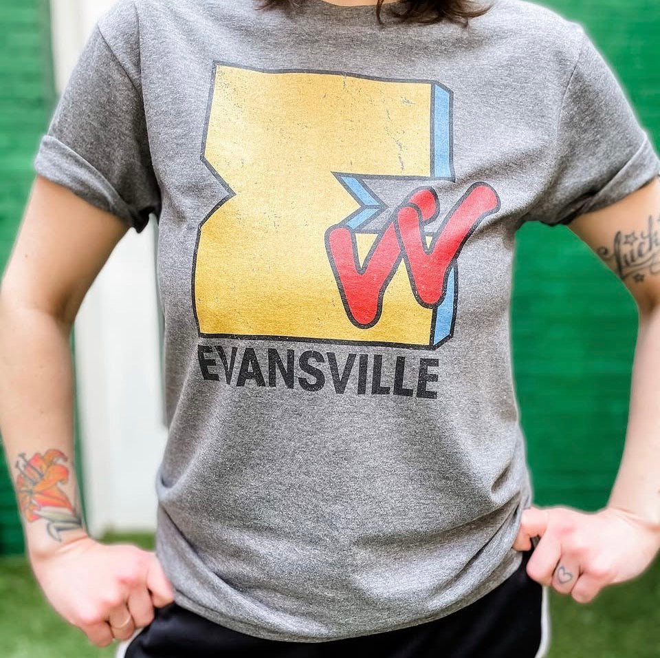 Evansville EVV Retro Tee: 90s Style Logo Shirt