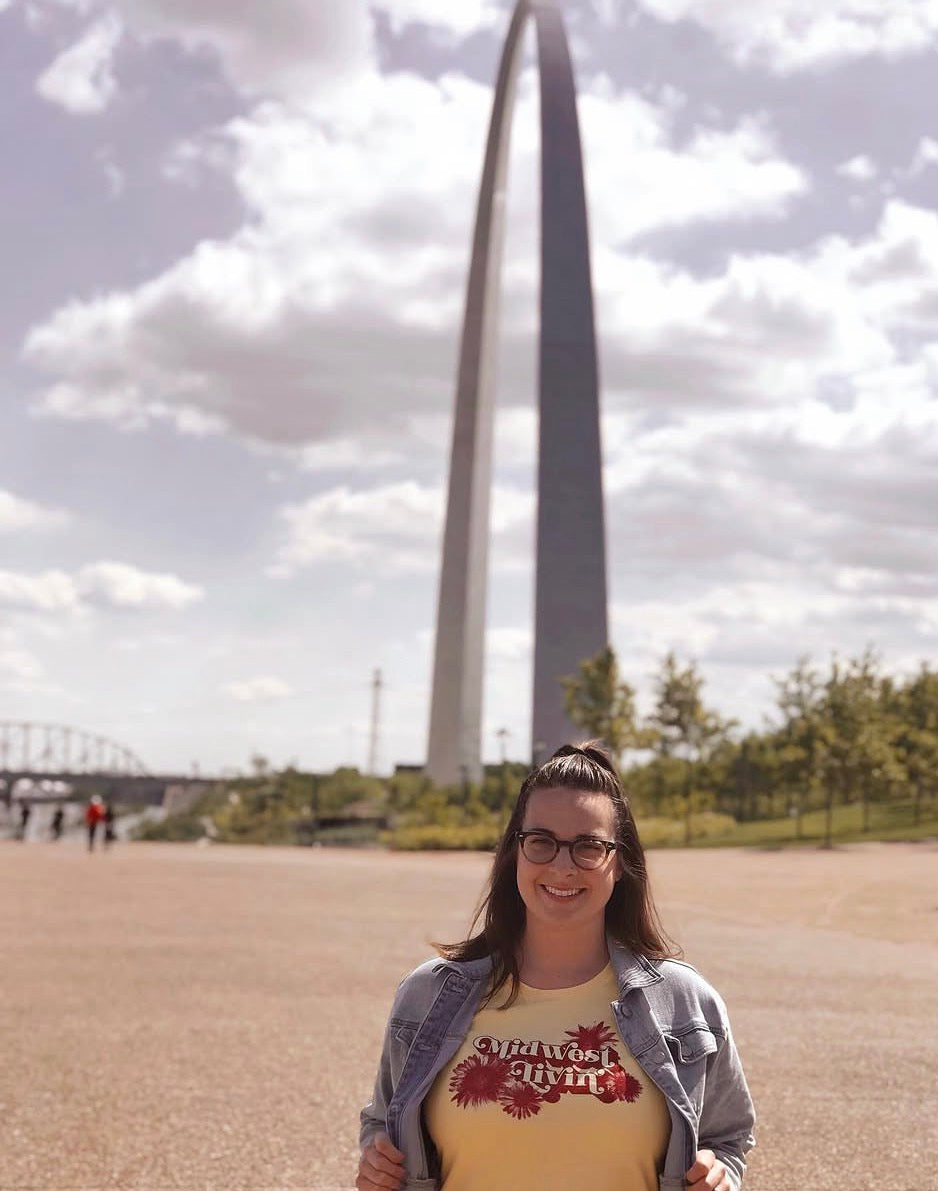 Midwest Livin Tee: Retro Floral Womens Shirt