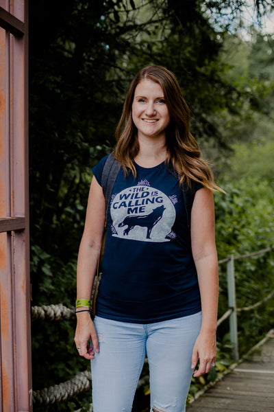 Wild is Calling Navy Womens Tee
